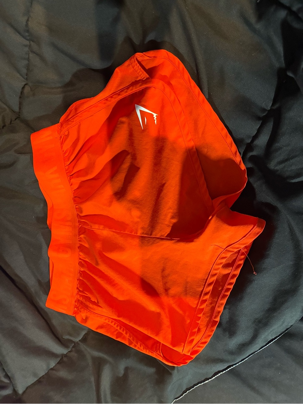 Gymshark Orange Performance Shorts with Reflective Detail